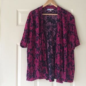 Cecico Oversized Floral Open Front Cardigan Wrap